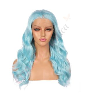 Amelia - Long Blue Synthetic Hair Wig [Final Sale]