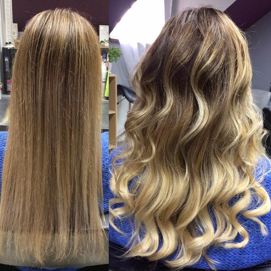 Before after hair extensions