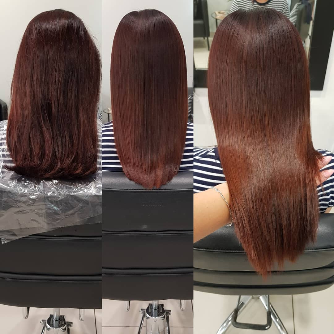 Before after hair extensions